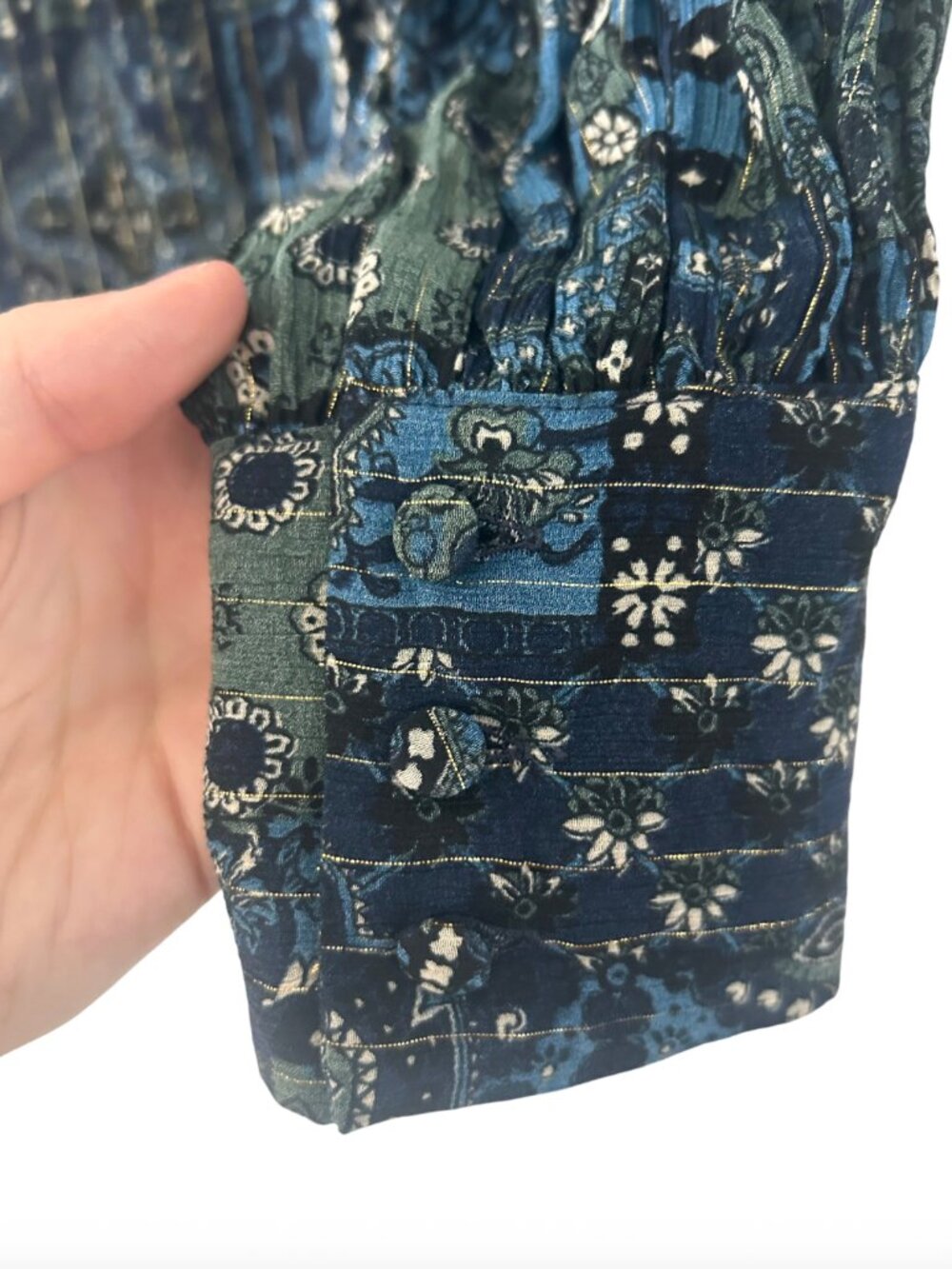 SEZANE TIANNA SHIRT ARIZONA BLUE 2 - Picture 6 of 9